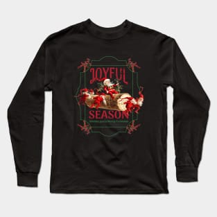 Joyful Season Christmas Design Long Sleeve T-Shirt